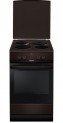 Aragaz electric Hansa FCEB53000, 4 Zone de gatit, Cuptor electric, Clasa A, Maro – cu design pe linie de culoare maro