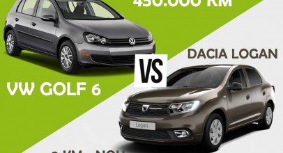Dacia Logan cu 0 km sau VW Golf 6 cu 450.000 km