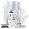 Epilator Philips Satinelle HP6425/01, 3 Capete, Discuri ceramice, Alb – cu cap lavabil