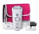 Epilator Braun SE7561 Legs, Body, Face, 40 pensete, 2 viteze, Acumulator + Husa calatorie CADOU – oferă masaj relaxant