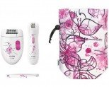 Set epilator PHILIPS Satinelle Essential HP6550/01, 1 Viteza, 20 Puncte de prindere, Retea, Alb/Mov – reprezintă cadoul ideal