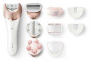 Epilator Philips Satinelle Advanced Wet & Dry BRE650/00, 32 Puncte de prindere, 2 viteze, Acumulator, Alb – aduce răsfățare