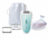 Epilator Philips SatinSoft HP6521/01, Wet & Dry, Discuri metalice, 20 Puncte de prindere, 2 Viteze, Alb/Verde – oferă frumusețe și o igienă optimă